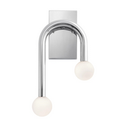 AFX COES1017LAJUD Colette 2-lt 17" Tall LED Wall Sconce - Polished Chrome