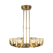 Alora CH362627 Colette 6-lt 27" LED Chandelier - Vintage Brass