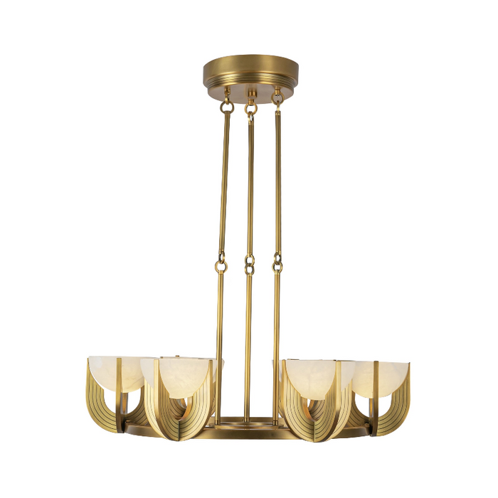 Alora CH362627 Colette 6-lt 27" LED Chandelier - Vintage Brass