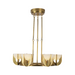 Alora CH362627 Colette 6-lt 27" LED Chandelier - Vintage Brass