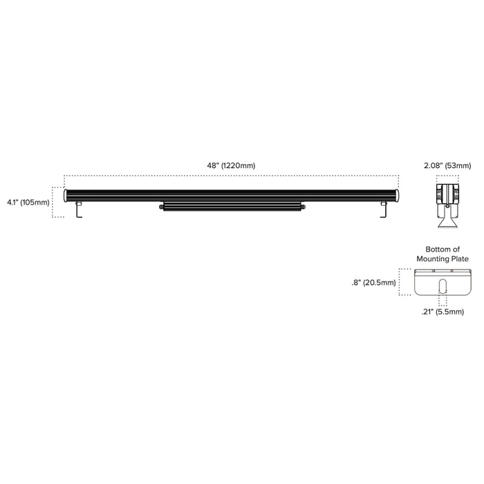 American Lighting CRSA-G4 Corsa 4-ft 40W LED Wall Washer, 3000K