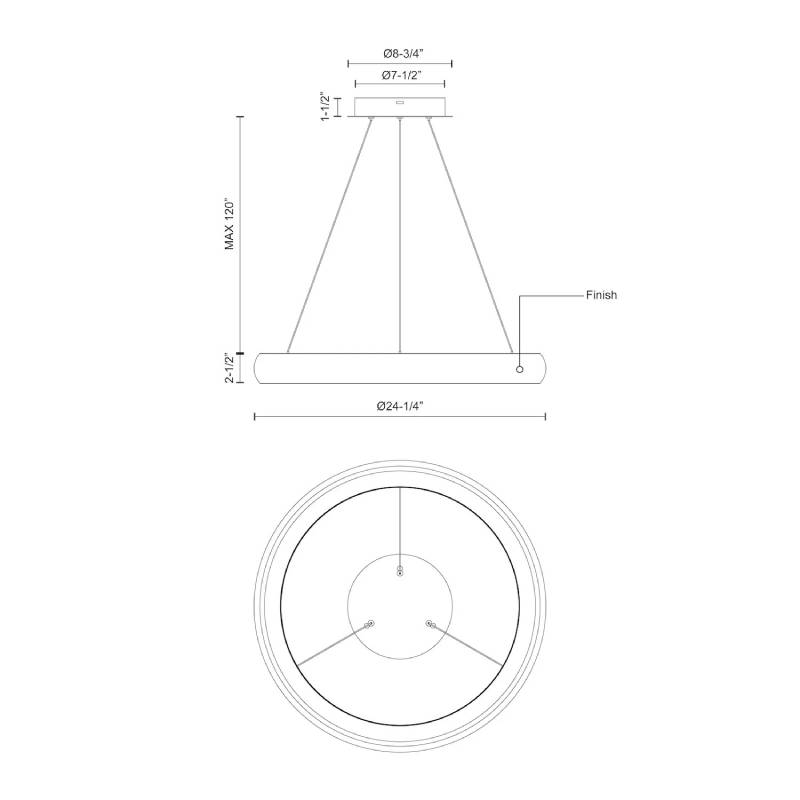 Kuzco PD82724 Cortana 24" LED Pendant