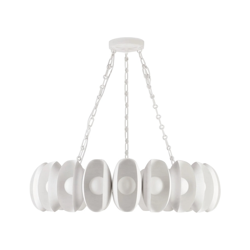 Alora CH305737 Cortez 20-lt 37" LED Chandelier - Antique White