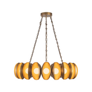 Alora CH305737 Cortez 20-lt 37" LED Chandelier - Vintage Brass