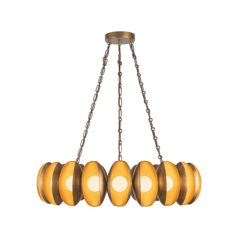 Alora CH305737 Cortez 20-lt 37" LED Chandelier - Vintage Brass