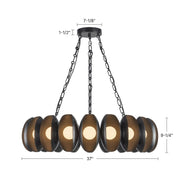 Alora CH305737 Cortez 20-lt 37" LED Chandelier