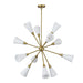 Alora Mood CH462039 Cosmo 12-lt 39" Chandelier - Brushed Gold