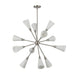 Alora Mood CH462039 Cosmo 12-lt 39" Chandelier - Brushed Nickel