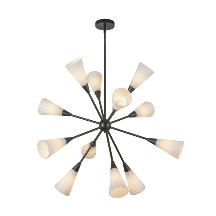 Alora Mood CH462039 Cosmo 12-lt 39" Chandelier - Matte Black