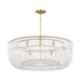 Visual Comfort CP1466 Pierce 6-lt 36" Large Pendant - Burnished Brass