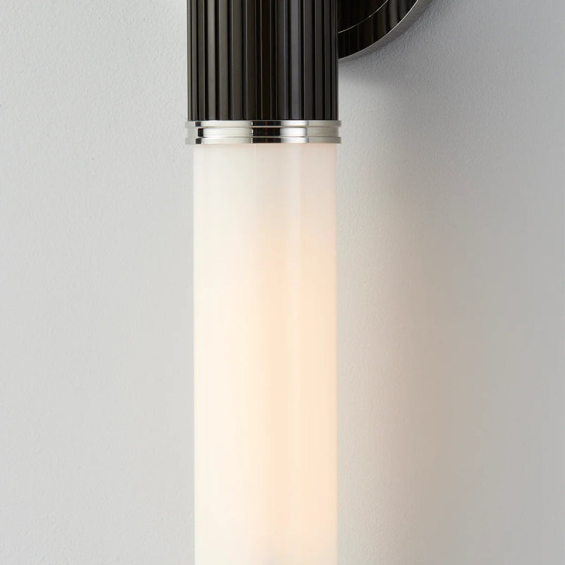 Hudson Valley 3626 Crewe 2-lt 26" Tall Wall Sconce-Polished Nickel with Black Brass