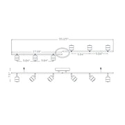 AFX CRRF6450L30 CRRF Series Core 6-lt 55" LED Fixed Rail