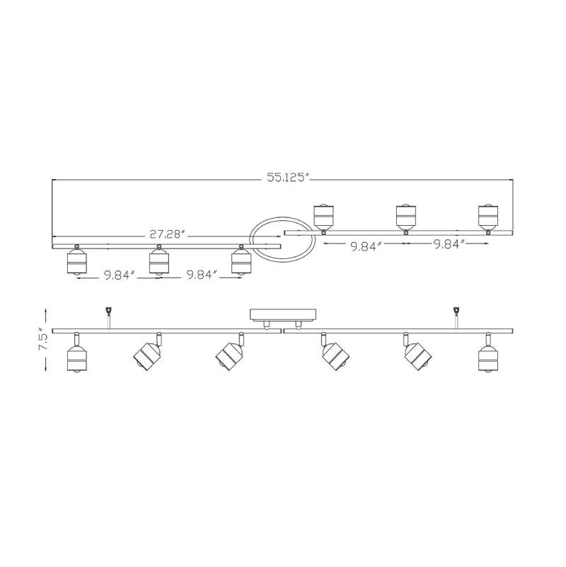 AFX CRRF6450L30 CRRF Series Core 6-lt 55" LED Fixed Rail