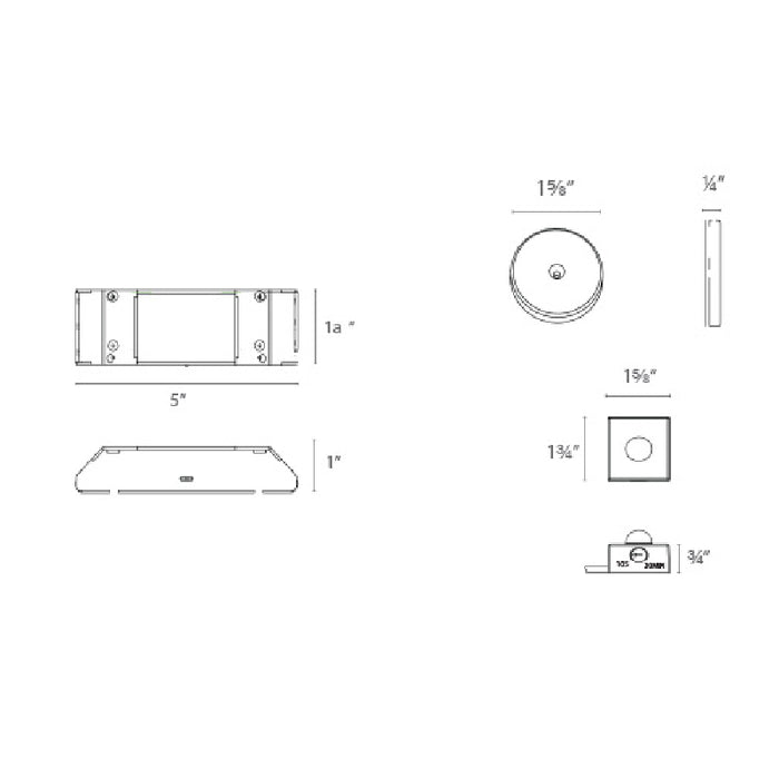 WAC CT-6A-R2 InvisiLED Touch On/Off and Occupancy Sensor Controller