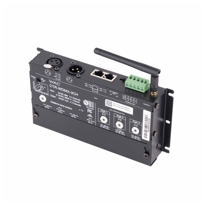 WAC CTR-WDMX-3CH Wireless DMX LED Controller InvisiLED