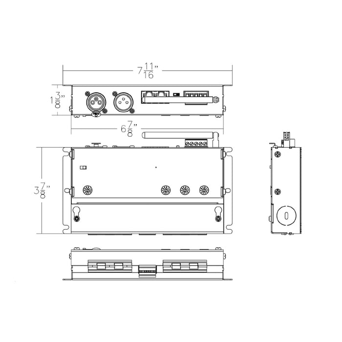 WAC CTR-WDMX-3CH Wireless DMX LED Controller InvisiLED