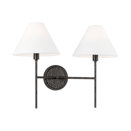 Visual Comfort CW1382 Ridgewood 2-lt 14" Tall Medium Wall Sconce - Aged Iron