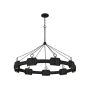 Hinkley 34108 Raffi 9-lt 48" LED Chandelier - Carbon Black