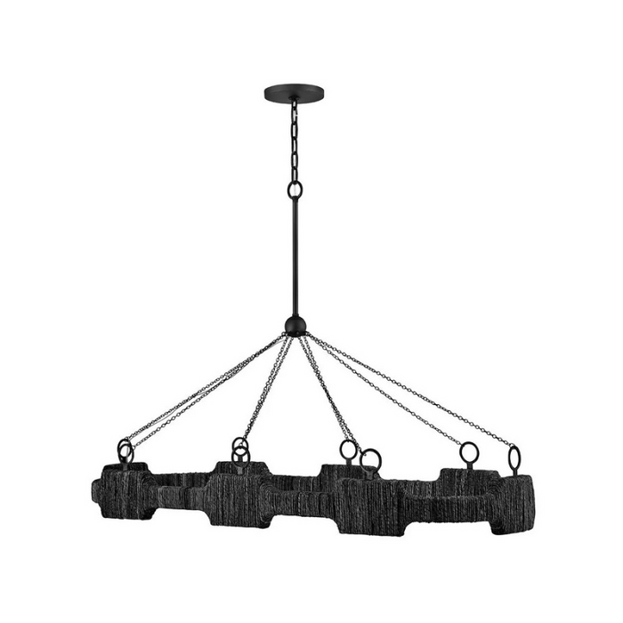 Hinkley 34107 Raffi 8-lt 52" LED Linear Chandelier - Carbon Black