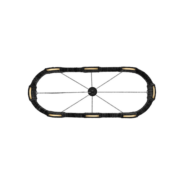 Hinkley 34107 Raffi 8-lt 52" LED Linear Chandelier - Carbon Black
