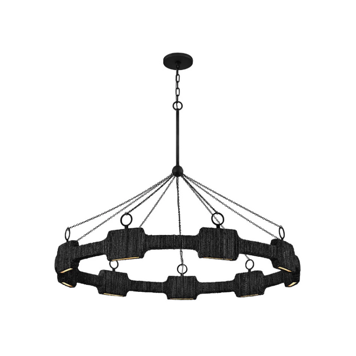 Hinkley 34108 Raffi 9-lt 48" LED Chandelier - Carbon Black