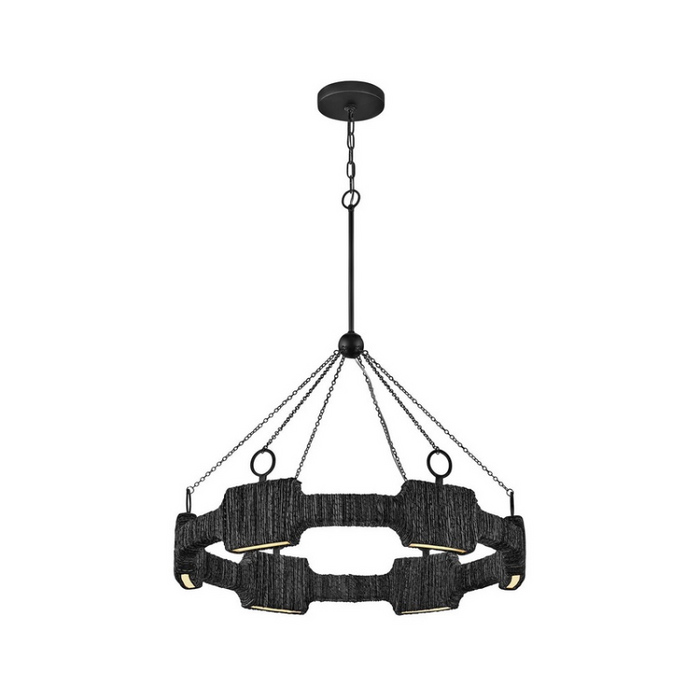 Hinkley 34106 Raffi 6-lt 30" LED Chandelier - Carbon Black