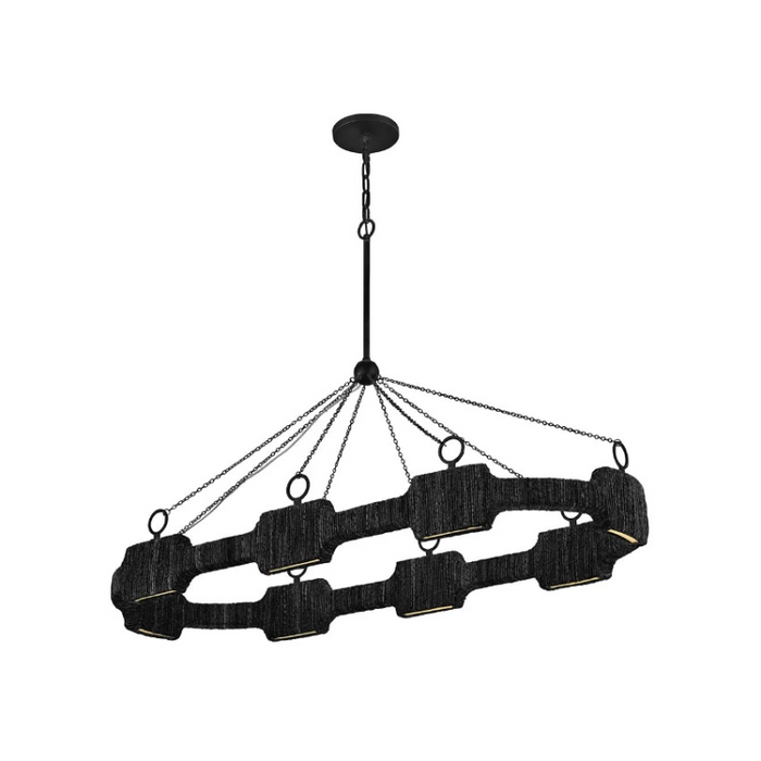 Hinkley 34107 Raffi 8-lt 52" LED Linear Chandelier - Carbon Black