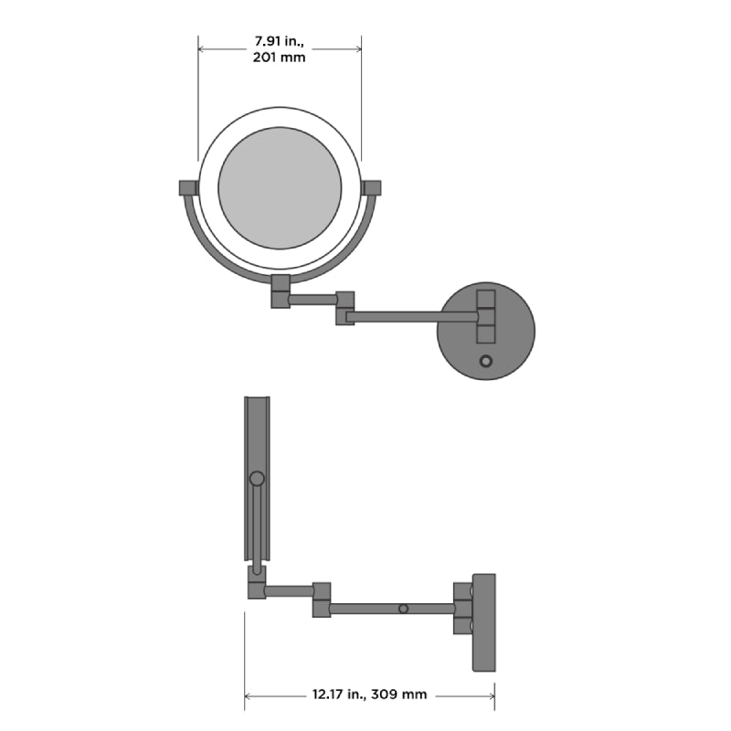 Electric Mirror MM-CHR-WM Charm LED Wall Mount Makeup Mirror