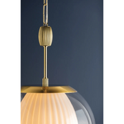 Hudson Valley 7317 Clementon 1-lt 17" Pendant - Aged Brass