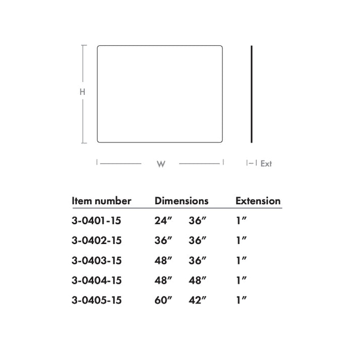 Oxygen 3-0404 Compact 48 x 48 LED Mirror, CCT Selectable