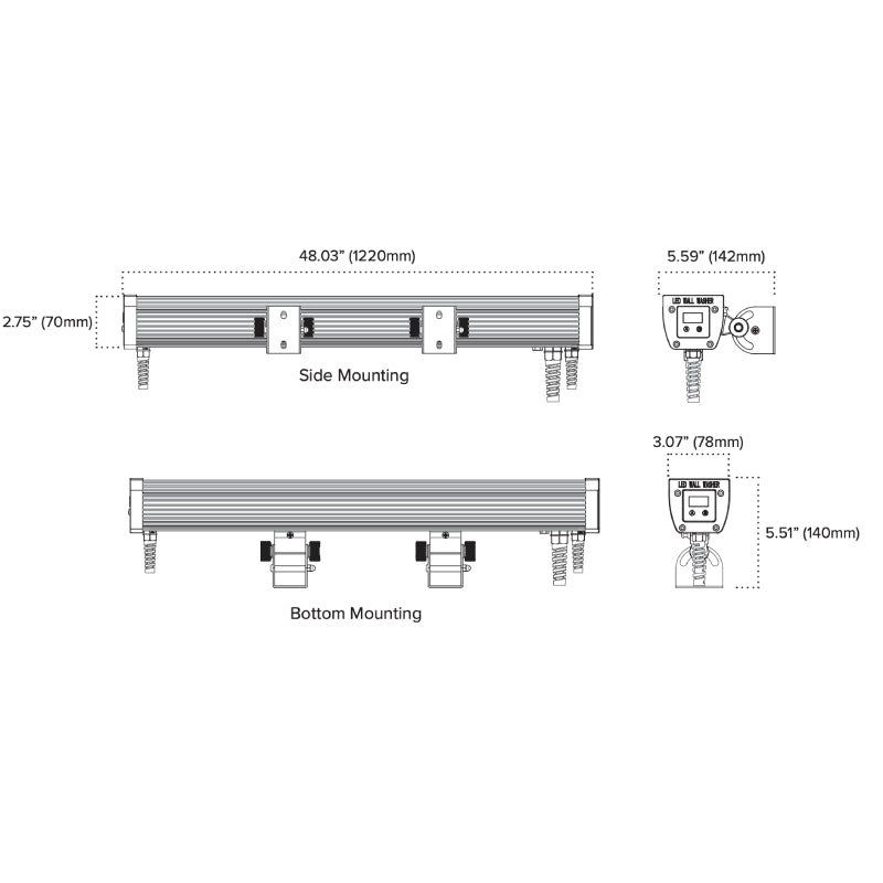 American Lighting CRSA-G4 Corsa 4-ft 40W LED Wall Washer, RGBW