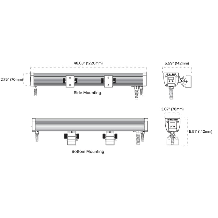 American Lighting CRSA-G4 Corsa 4-ft 40W LED Wall Washer, RGBW