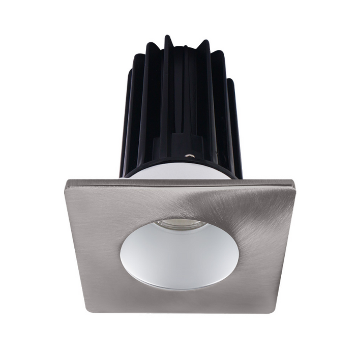Lotus LED-2-S8W2 Designer 2" 8W LED Square Recessed Downlight, 60° Beam Angle - Alzak/Brushed Nickel