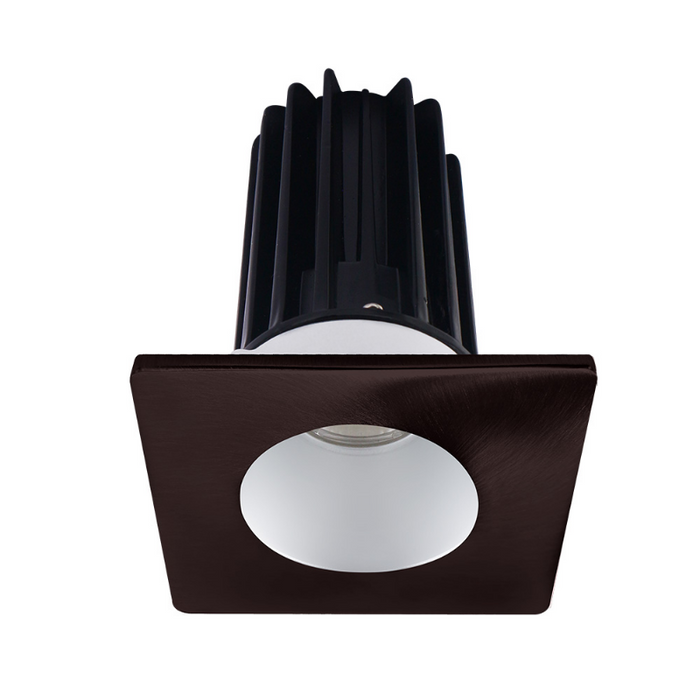 Lotus LED-2-S8W2 Designer 2" 8W LED Square Recessed Downlight, 60° Beam Angle - Alzak/Bronze