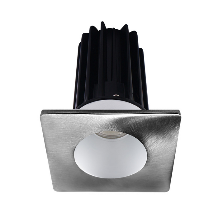 Lotus LED-2-S8W2 Designer 2" 8W LED Square Recessed Downlight, 60° Beam Angle - Alzak/Chrome