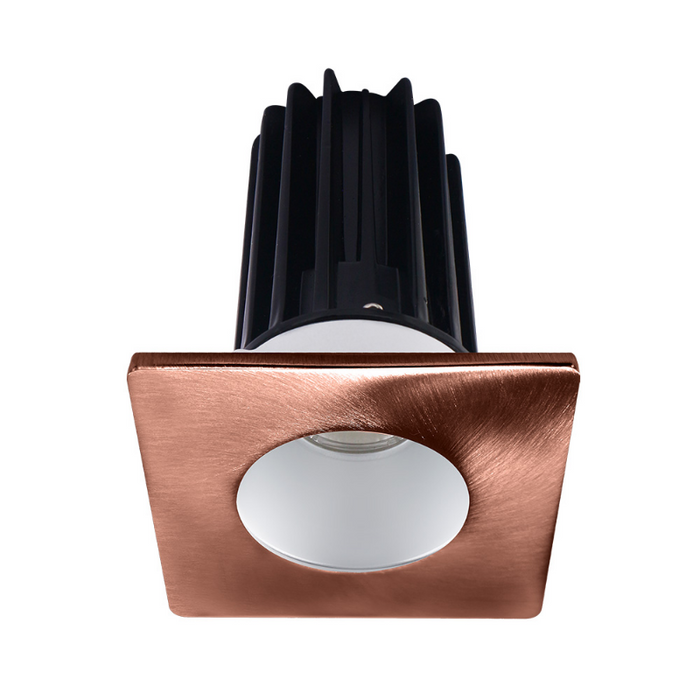 Lotus LED-2-S8W2 Designer 2" 8W LED Square Recessed Downlight, 60° Beam Angle - Alzak/Copper