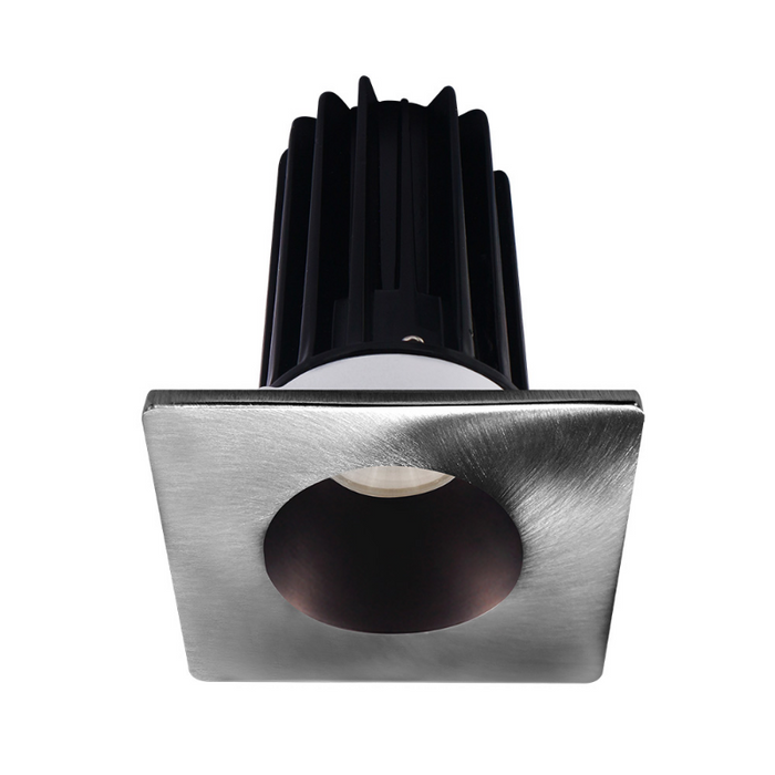 Lotus LED-2-S8W2 Designer 2" 8W LED Square Recessed Downlight, 60° Beam Angle - Bronze/Chrome