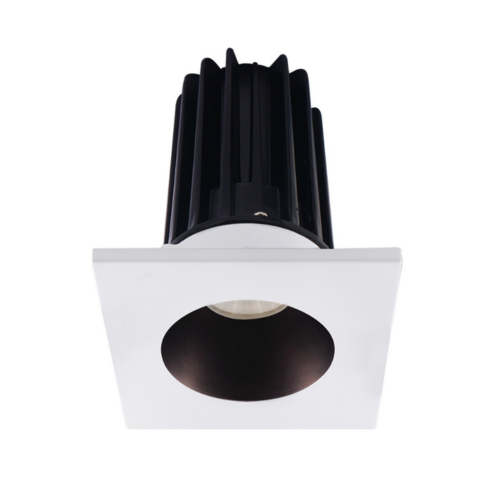 Lotus LED-2-S8W2 Designer 2" 8W LED Square Recessed Downlight, 60° Beam Angle - Bronze/White