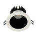 Lotus LD4R 4" 15W LED Round Deep Regressed Plenum Rated Downlight, 15° Beam Angle - Black/White