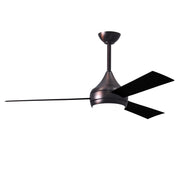 Matthews Fan Donaire 52" Outdoor Ceiling Fan with LED Light - Brushed Bronze/Black