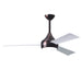 Matthews Fan Donaire 52" Outdoor Ceiling Fan with LED Light - Brushed Bronze/Gloss White