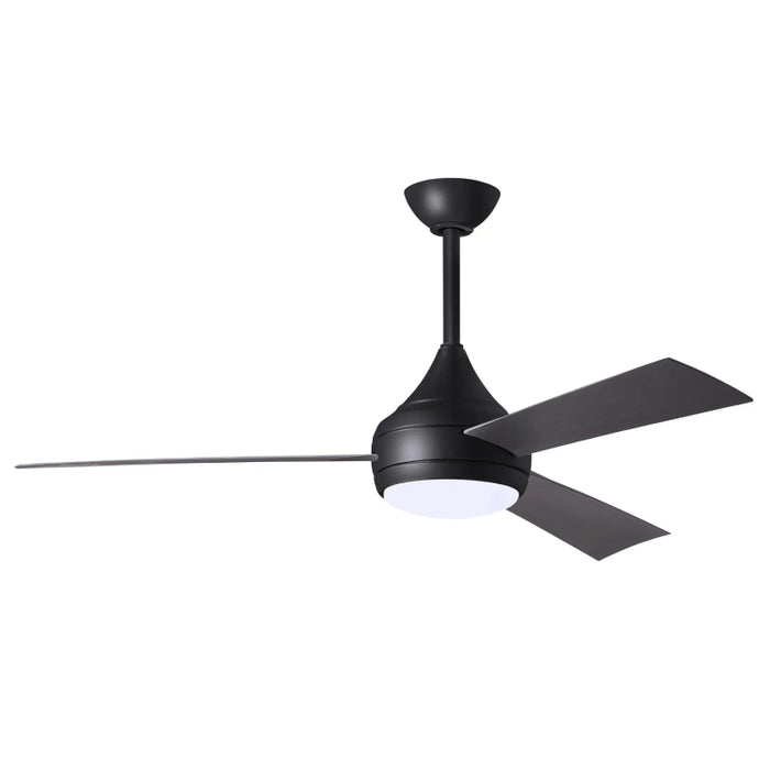 Matthews Fan Donaire 52" Outdoor Ceiling Fan with LED Light - Matte Black/Brushed Bronze