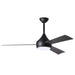 Matthews Fan Donaire 52" Outdoor Ceiling Fan with LED Light - Matte Black/Brushed Bronze