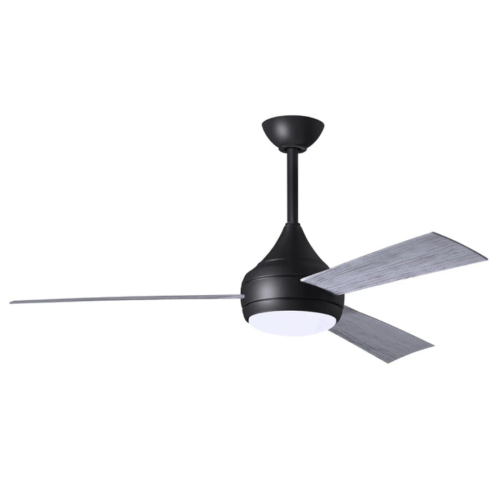 Matthews Fan Donaire 52" Outdoor Ceiling Fan with LED Light - Matte Black/Barn Wood