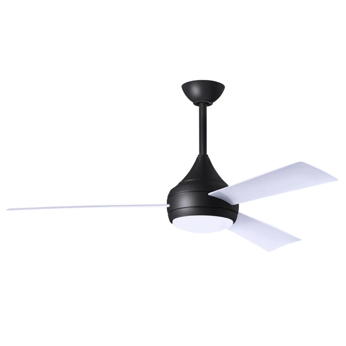 Matthews Fan Donaire 52" Outdoor Ceiling Fan with LED Light - Matte Black/Gloss White