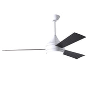 Matthews Fan Donaire 52" Outdoor Ceiling Fan with LED Light - Gloss White/Brushed Bronze
