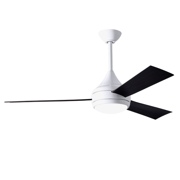 Matthews Fan Donaire 52" Outdoor Ceiling Fan with LED Light - Gloss White/Black