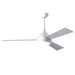 Matthews Fan Donaire 52" Outdoor Ceiling Fan with LED Light - Gloss White/Brushed Stainless