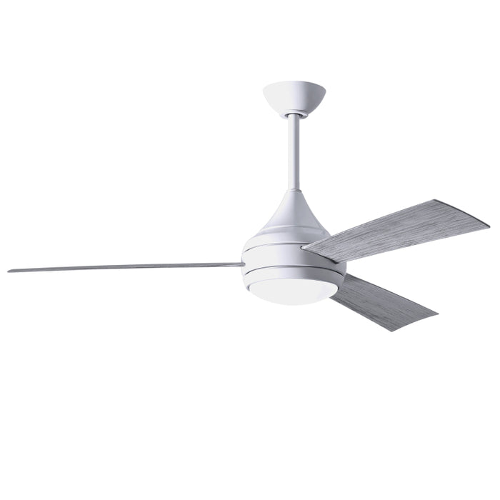 Matthews Fan Donaire 52" Outdoor Ceiling Fan with LED Light - Gloss White/Barn Wood