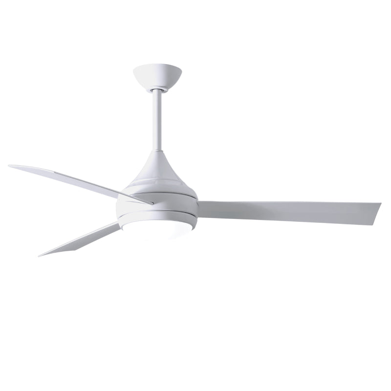 Matthews Fan Donaire 52" Outdoor Ceiling Fan with LED Light - Gloss White/Gloss White
